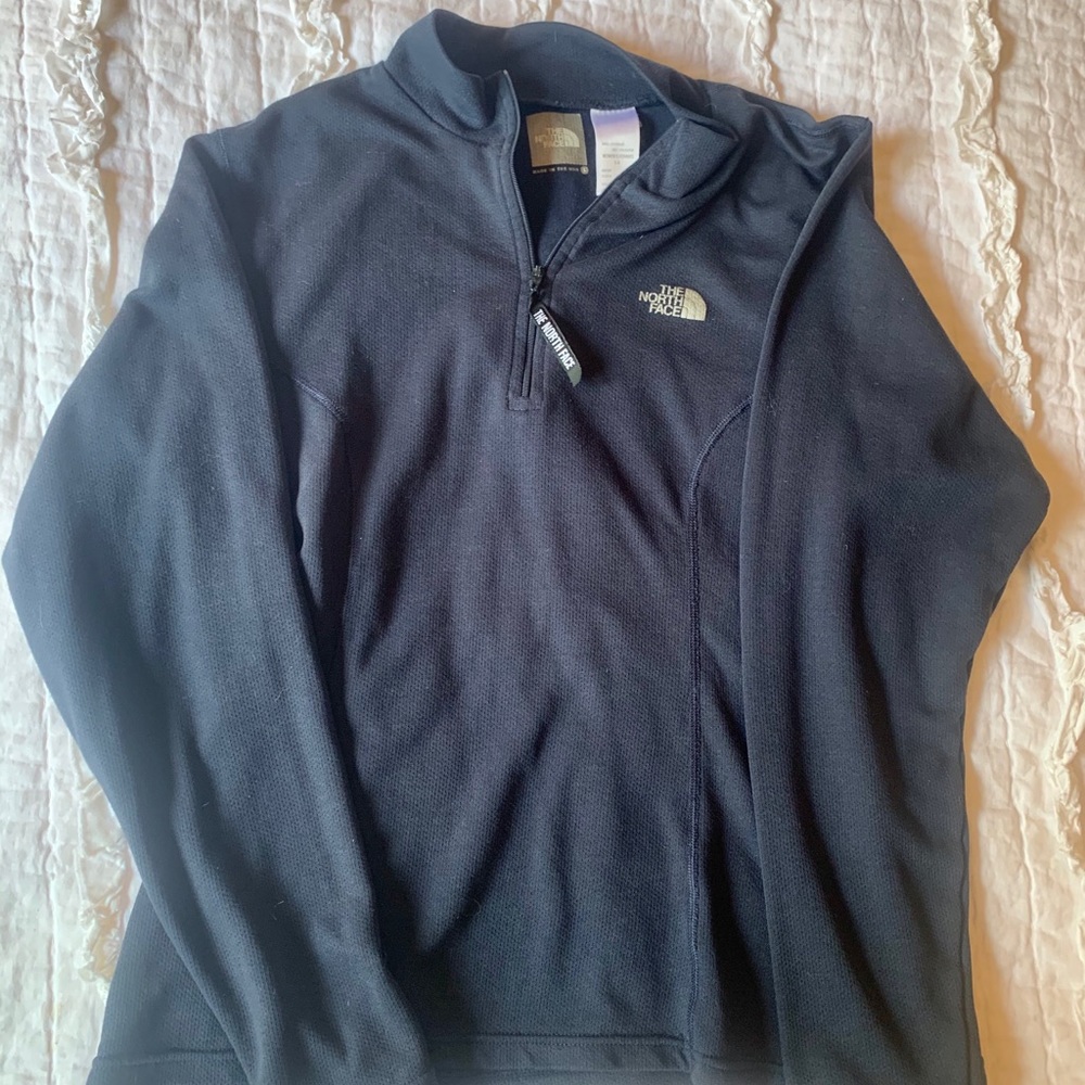 North Face 1/4 zip Navy L